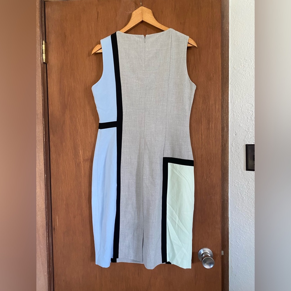 Calvin Klein Elegant Colorblock Sleeveless Dress 8 - Picture 2 of 3